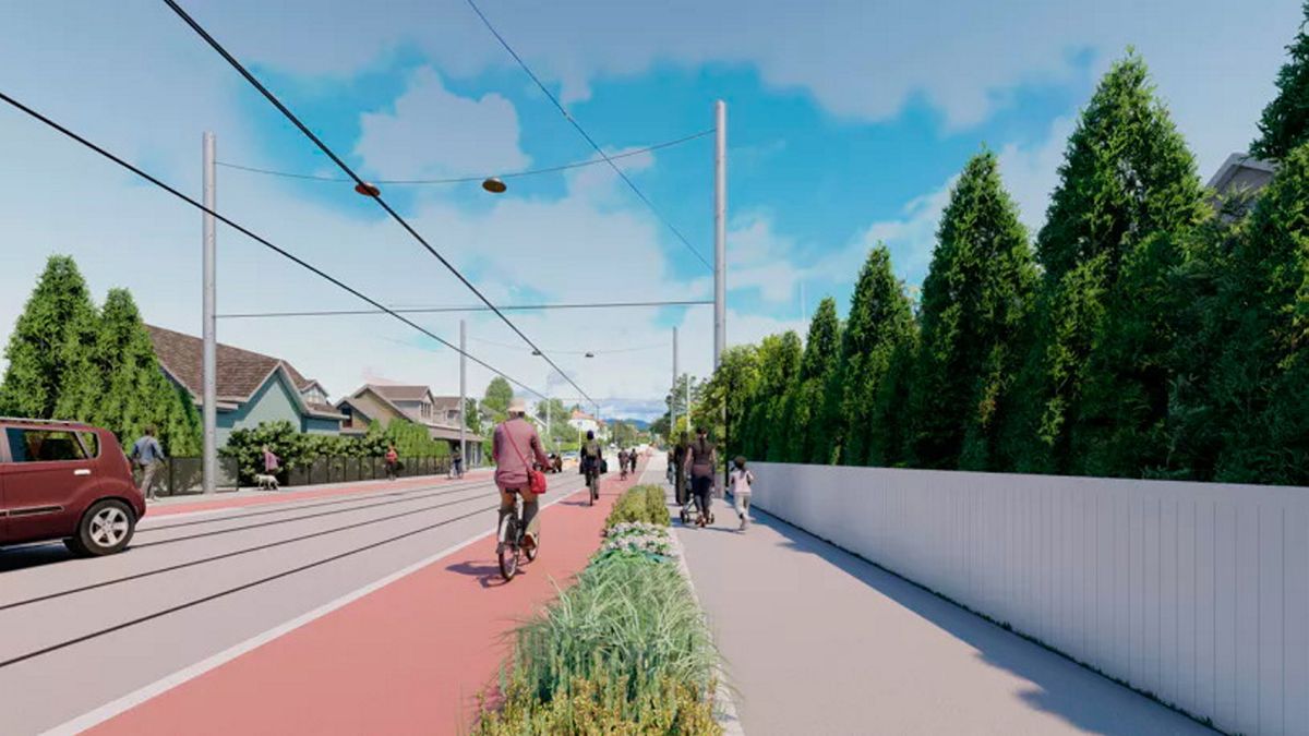 Oversiktsbilde av hvordan gatearealet skal brukes.